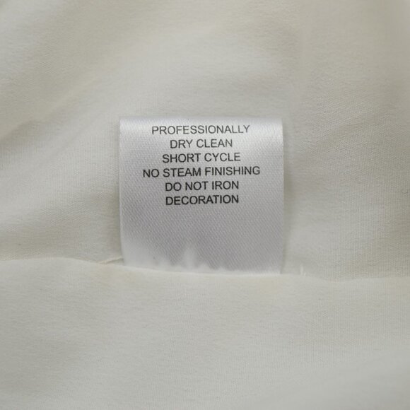 Olive & Oak Beaded Sequin Tank Top Blouse Womens XS White Chiffon Silver Sequin - Picture 5 of 6